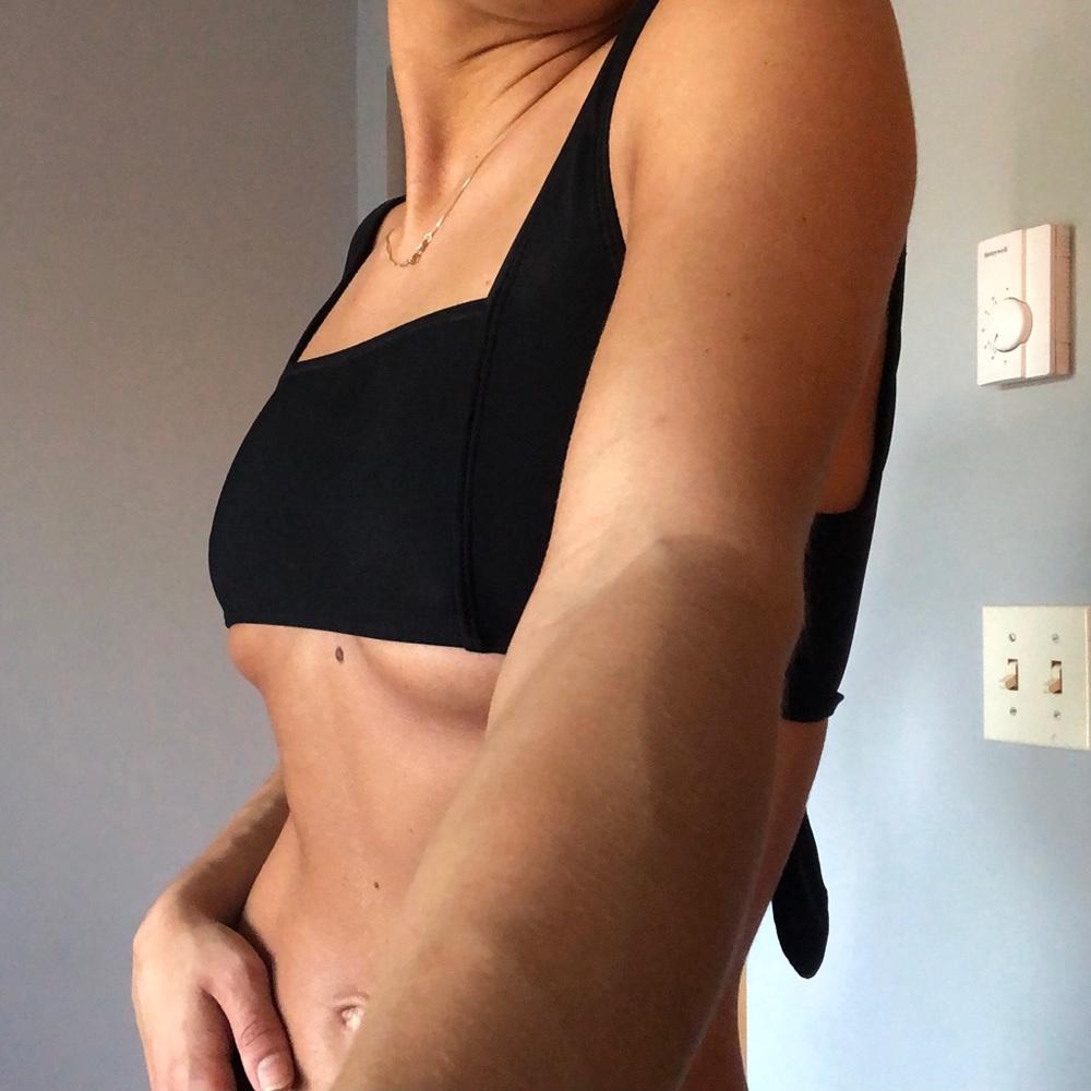 Kendall and Kylie Black Swim Top Unlined